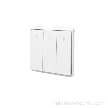 Гэрийн хэрэгсэл солих 3 Gang 1 Way Light Switch